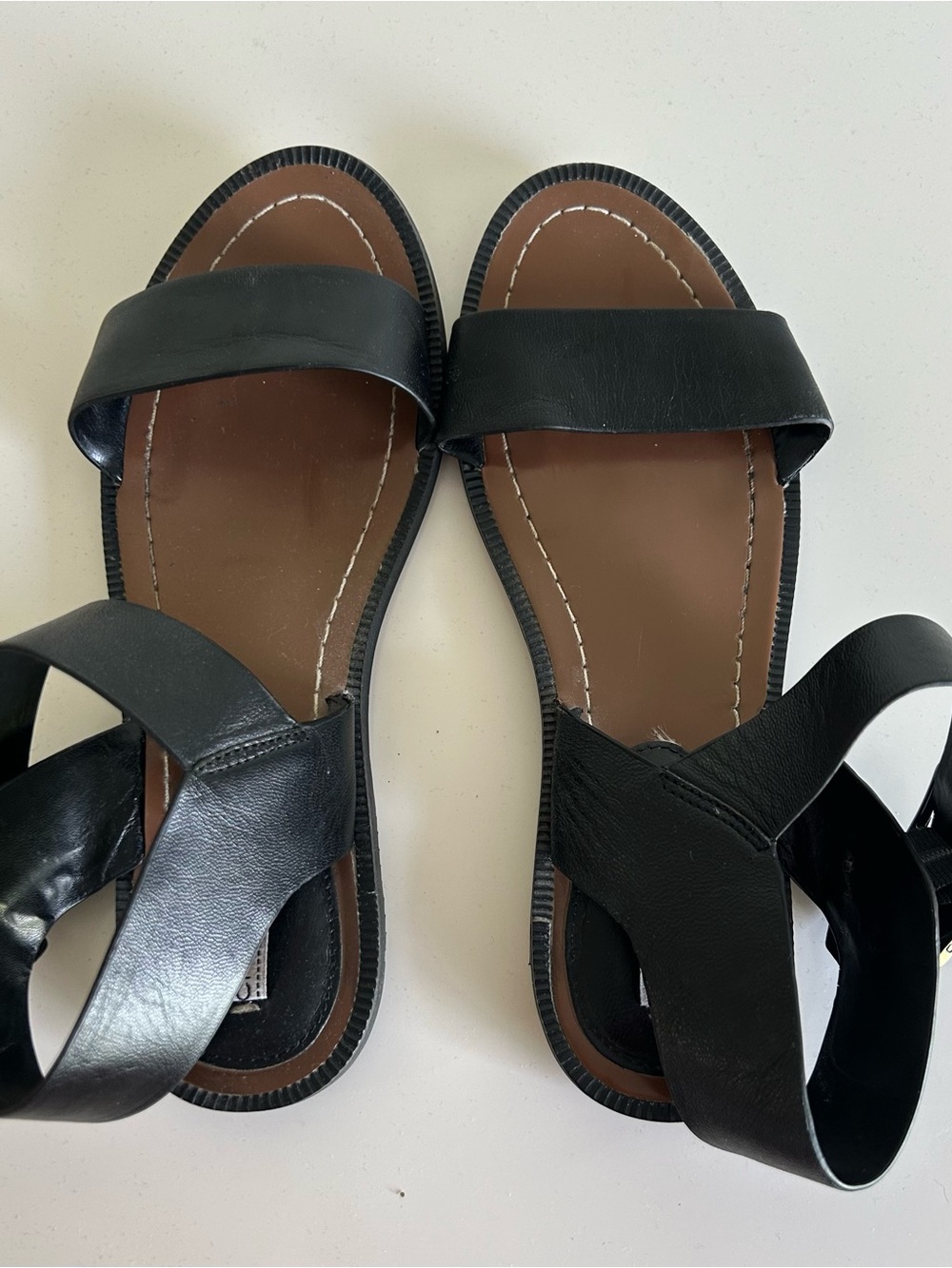 Charles David Black Leather Women’s Sandals